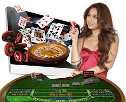 Meja kasino virtual dengan tampilan modern dan permainan interaktif